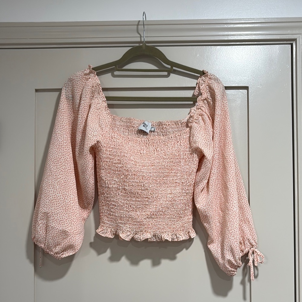 Princess Polly Peach Smocked Top